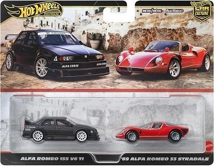 Set 2-Pack Alfa Romeo 155 V6 TI & '69 Alfa Romeo 33 Stradale, Tschuiten@hotmail.com, Duitsland, Auto, Hotwheels Premium Car Culture