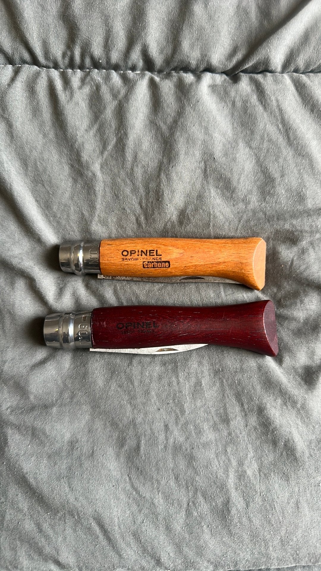 Opinel messen 2stuks, Verzamelen, Ophalen, Gebruikt