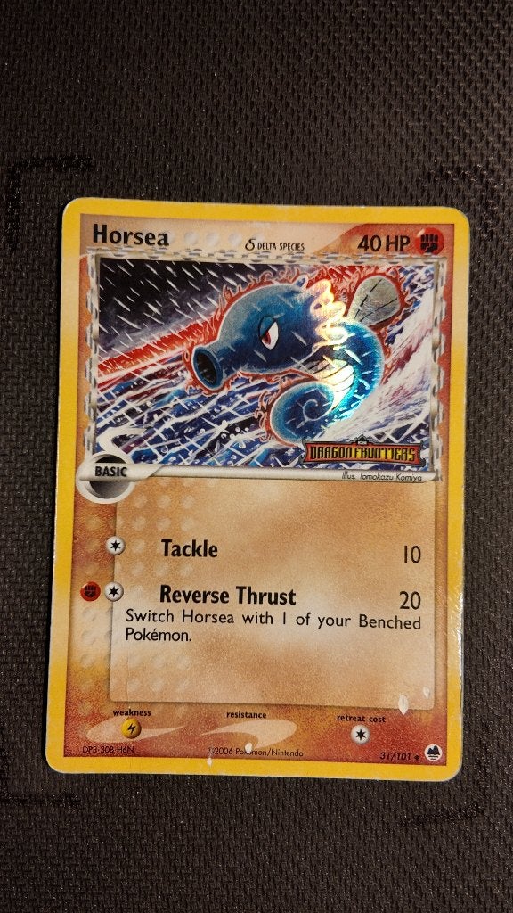 Horsea δ 31 Dragon Frontiers | Pokemon kaart, Ophalen, Zo goed als nieuw, Losse kaart, Foil