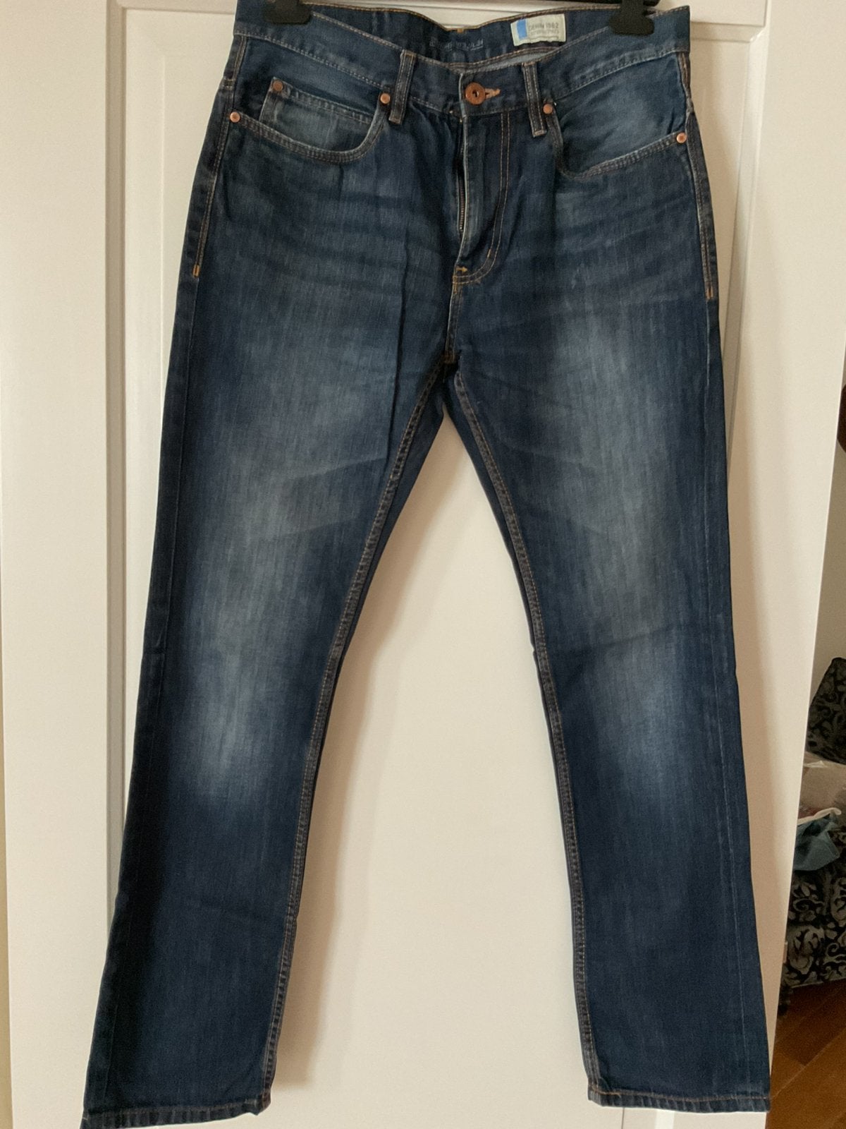 Takko heren straight jeans maat 32/34, Ophalen of Verzenden, Zo goed als nieuw, Blauw