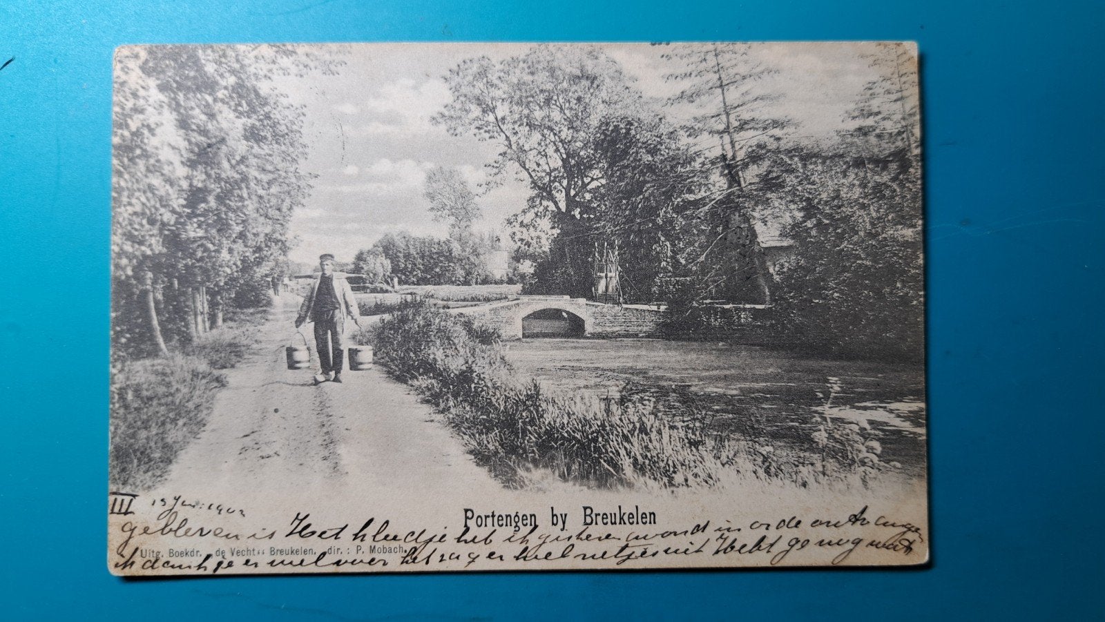 Portengen bij Breukelen. 1902. kleinrondstempel Bruchem, Verzenden, Voor 1920, Gelopen, Utrecht