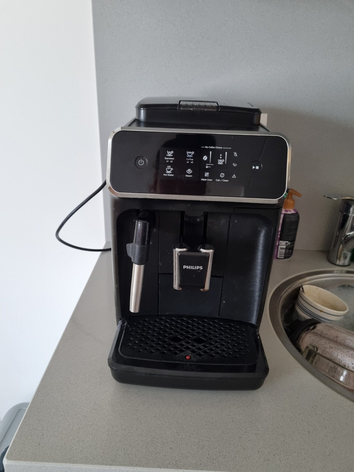 Philips volautomatische espresso machine, Witgoed en Apparatuur, Espresso apparaat, Zo goed als nieuw, 4 tot 10 kopjes, Afneembaar waterreservoir