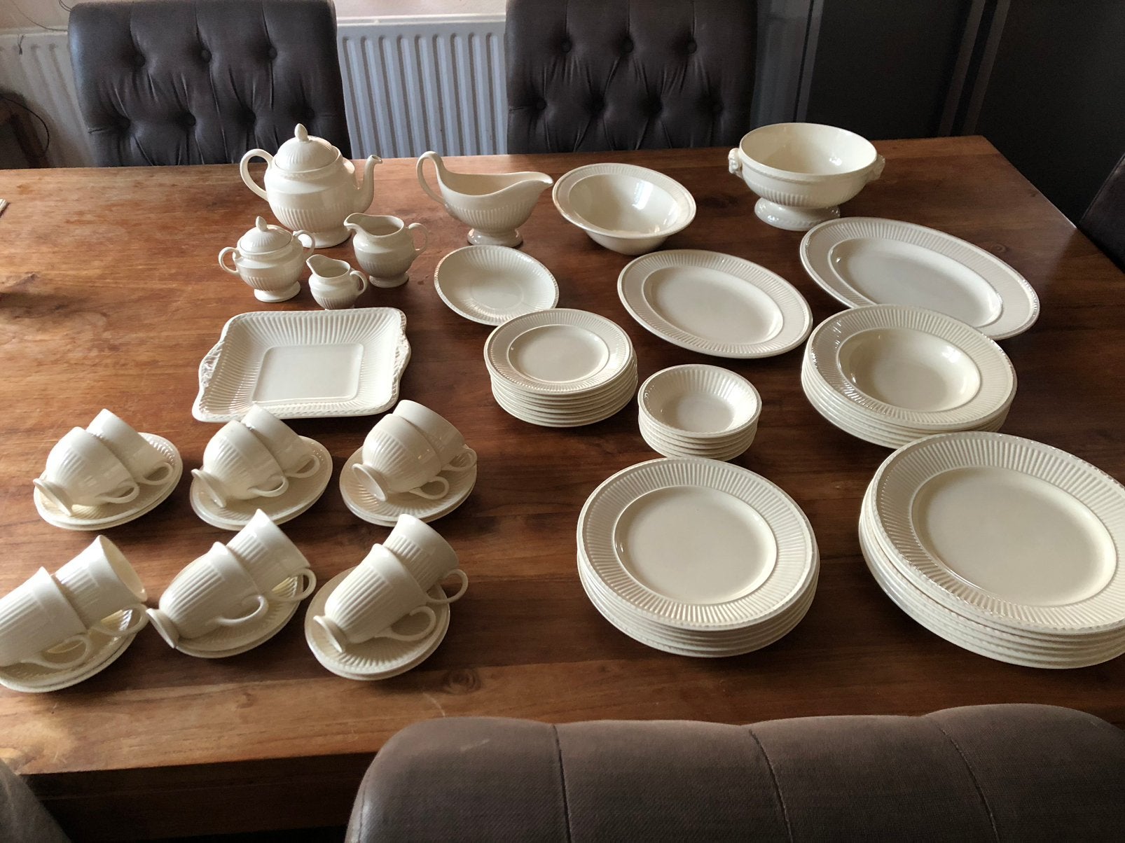 Wedgwood edme servies 6 persoons compleet, Ophalen of Verzenden, Zo goed als nieuw, Compleet servies, Wedgwood