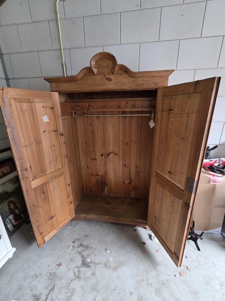 Authentieke Grenen kleding kast, Antiek en Kunst, Antiek | Meubels | Kasten, Ophalen