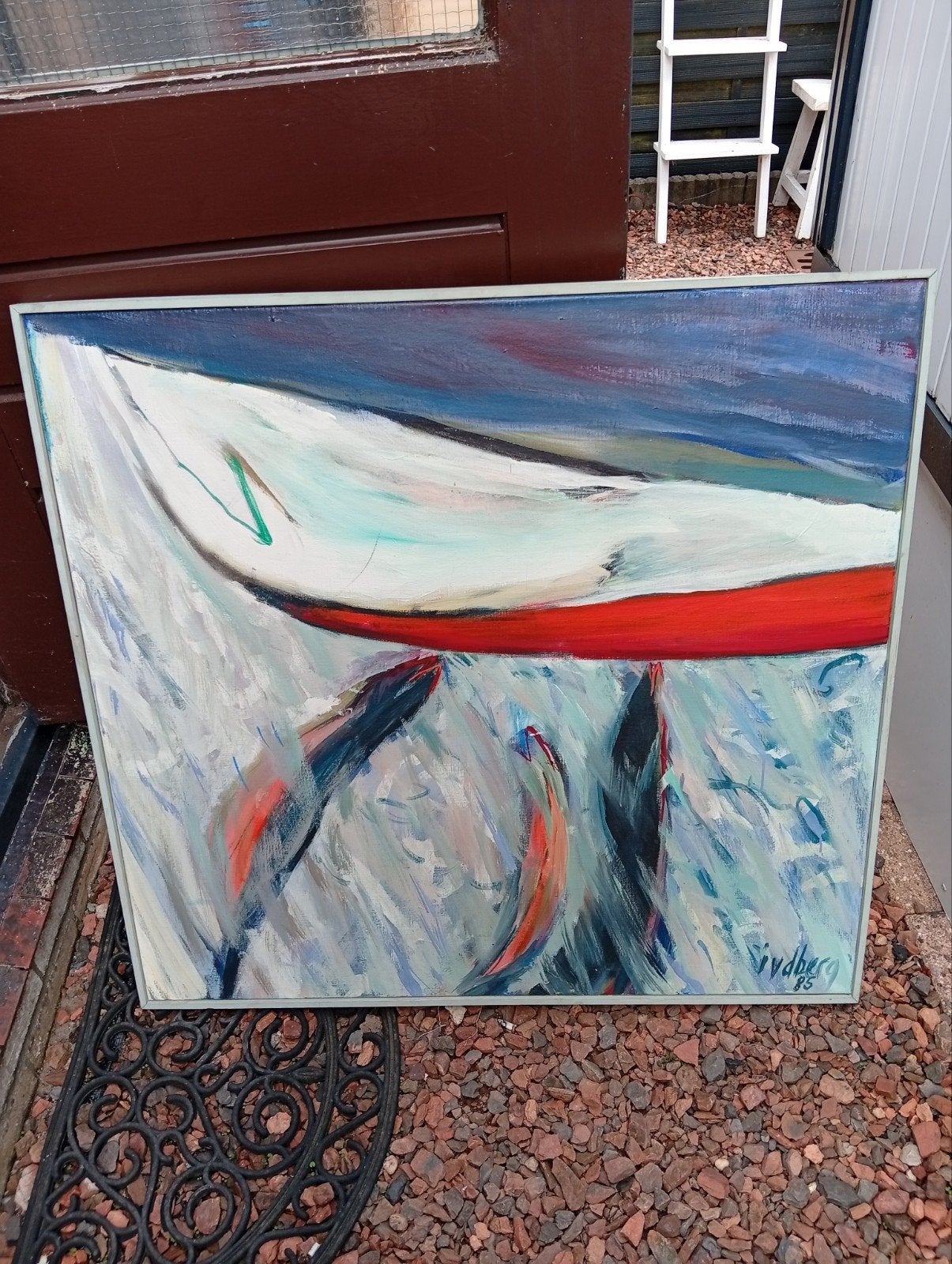 Schilderij 'Attack' van I. van de Berg - Acryl op doek, Ophalen of Verzenden