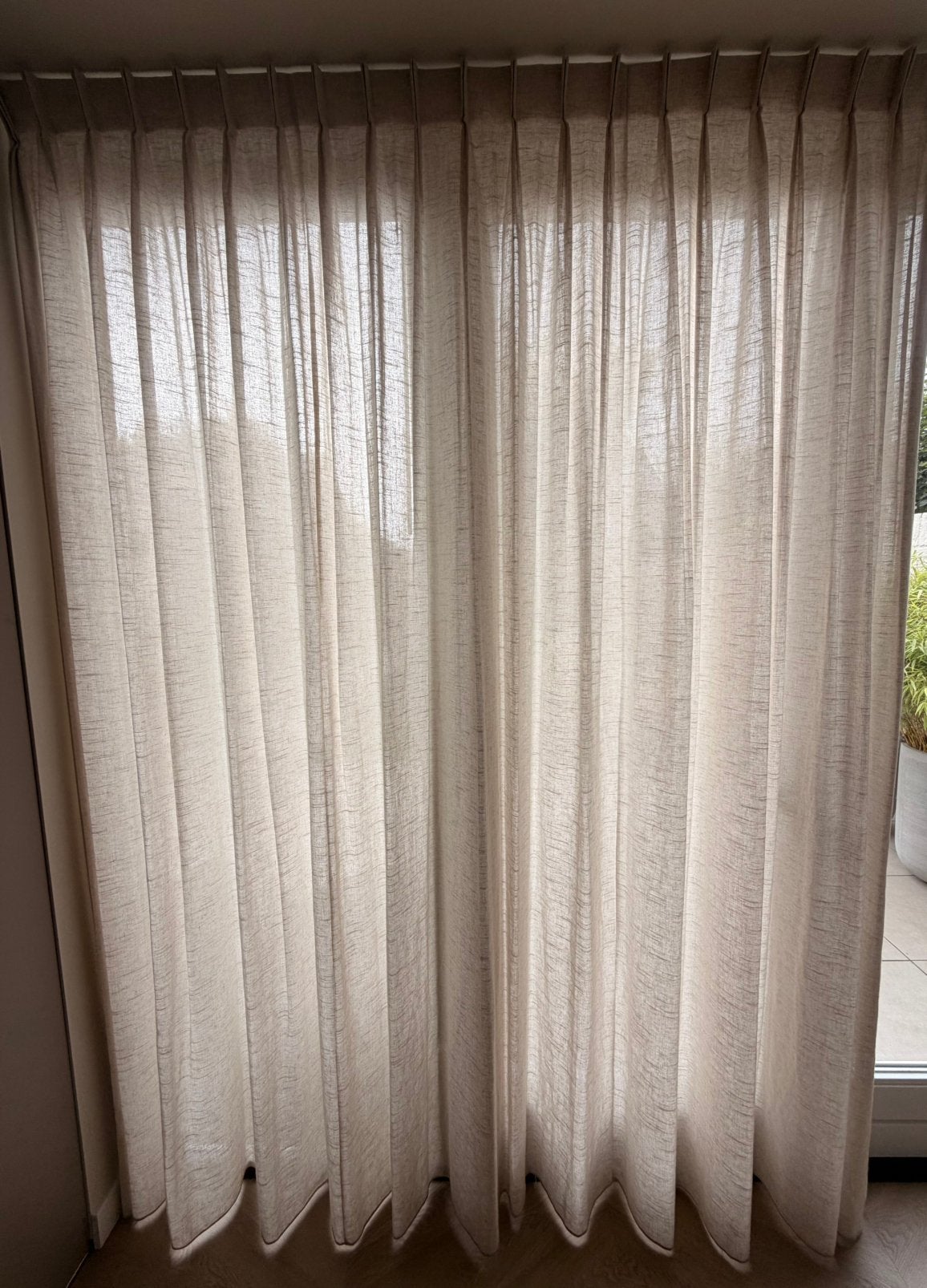 Kwantum Marlo Naturel linnen inbetween gordijnen, Ophalen, 249 cm, Kwantum, Loodveter