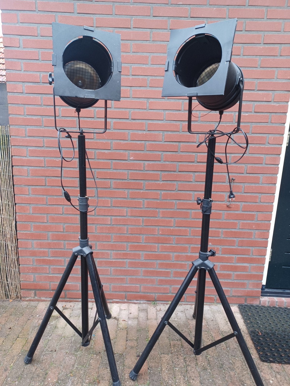 Set van 2  theaterlampen met verstelbare statieven, Ophalen, Gebruikt