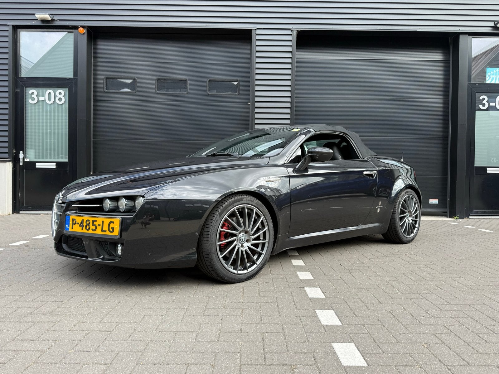 Alfa Romeo Spider 2.2 JTS 2007 full ops leer navi cabriolet, Auto's, Euro 5, Zwart, 4 cilinders, Cabriolet