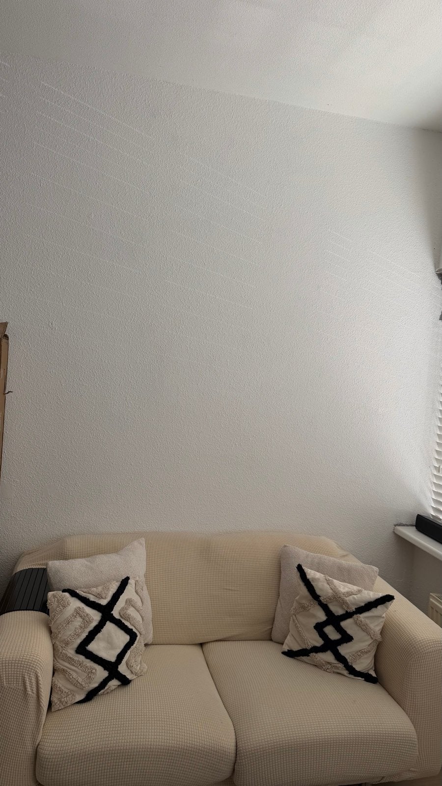 Tweezitsbank met beige bankhoes, Huis en Inrichting, Banken | Bankstellen, Ophalen, Gebruikt, 150 tot 200 cm, Tweepersoons