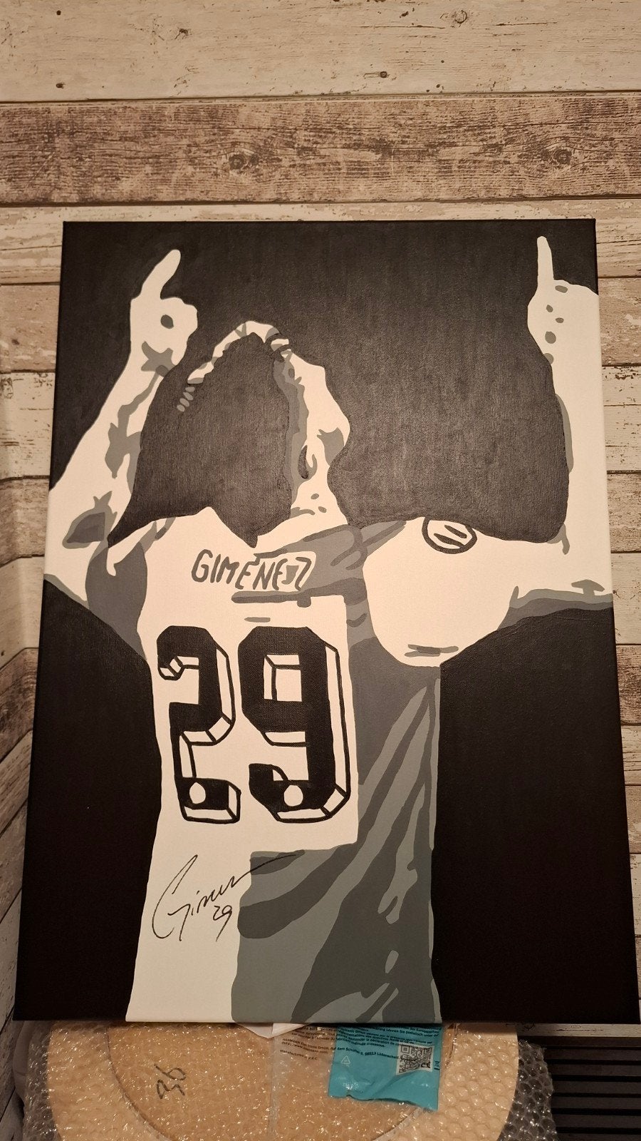 feyenoord Gimenez canvas met handtekening, Verzamelen, Ophalen of Verzenden, Feyenoord