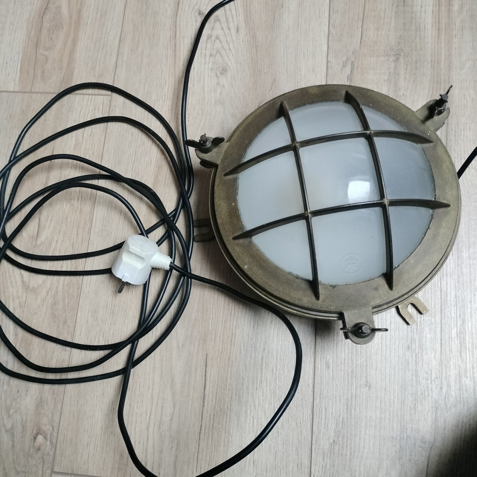 Vintage scheepslamp antieke bullseye maritieme scheepslamp, Antiek en Kunst, Ophalen of Verzenden