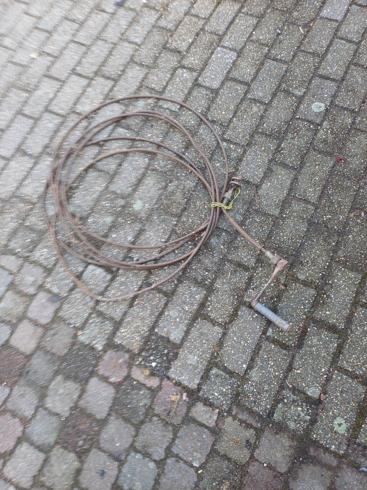 Ontstoppingsveer 10 meter voor riool, Ophalen