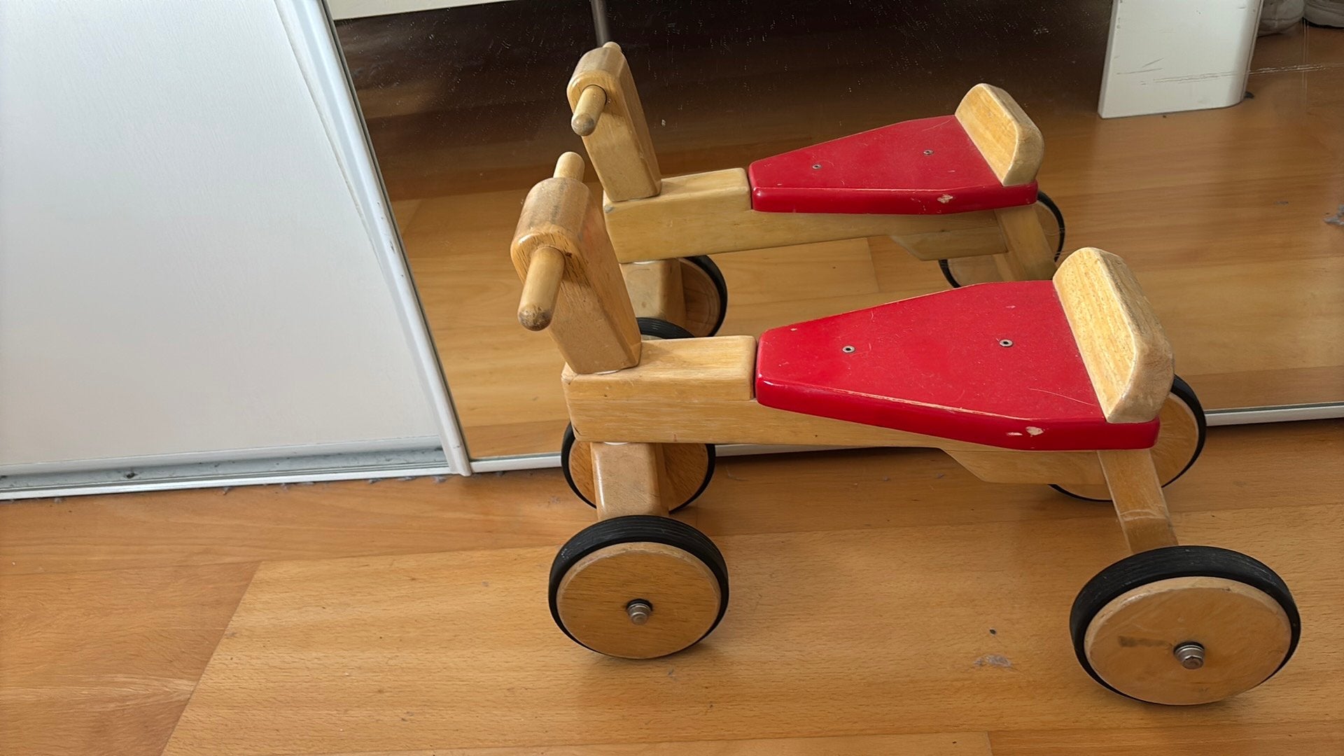Houten loopfiets voor peuters, Kinderen en Baby's, Speelgoed | Houten speelgoed, Ophalen, Gebruikt, Rij- of Hobbelspeelgoed