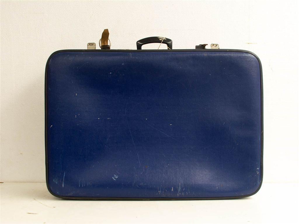 blauwe koffer 28826, Overige materialen, Gebruikt, 45 tot 55 cm, Ophalen of Verzenden
