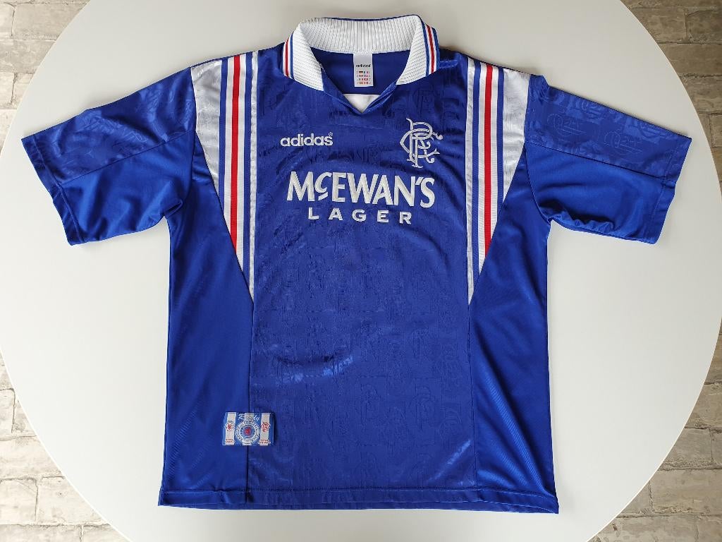 Voetbalshirt Glasgow Rangers 1996-1997 nummer 8 (Adidas, XL), Ophalen of Verzenden, Gebruikt, Buitenlandse clubs, Shirt