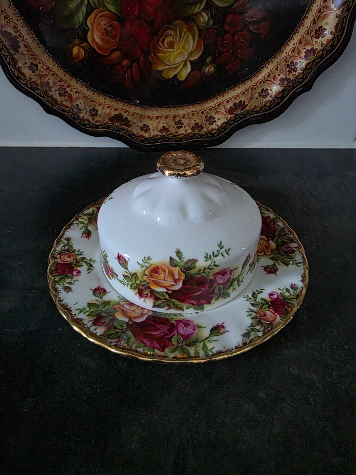 Royal Albert Old Country Roses botervloot, Ophalen of Verzenden