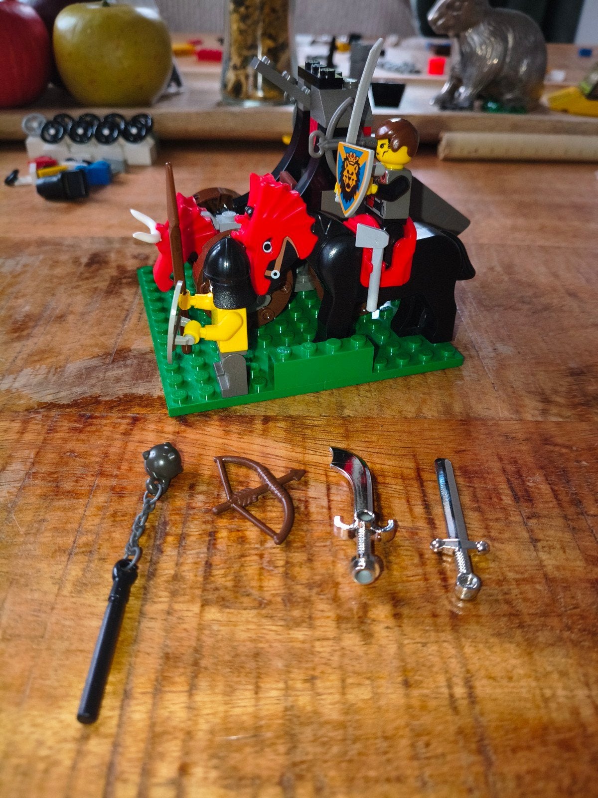 Lego Ridders:  Katapult en Paard met 2 figuren, Ophalen of Verzenden