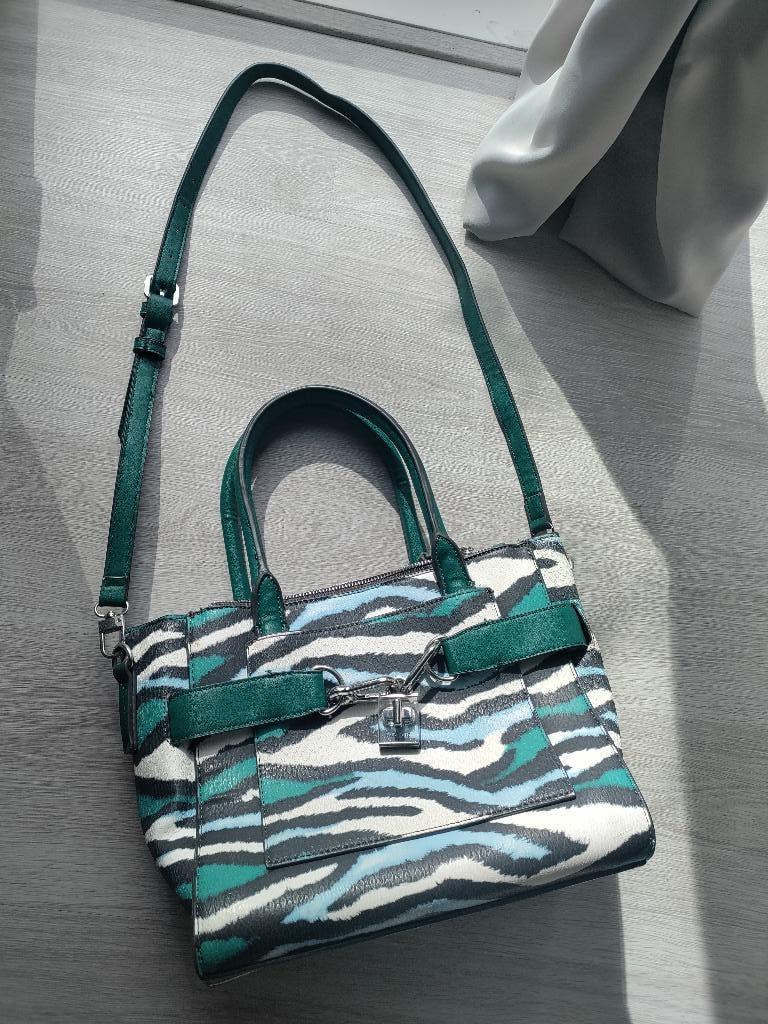 Bag Parfois green and blue stripes, Ophalen of Verzenden, Nieuw, Blauw