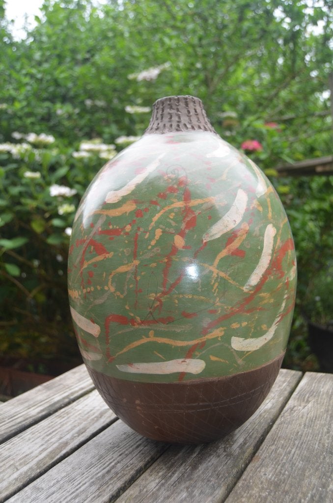 Prachtige Peruaanse pot, aardewerk. (1), Steen/keramiek, Overige typen, Ophalen of Verzenden, 41 cm