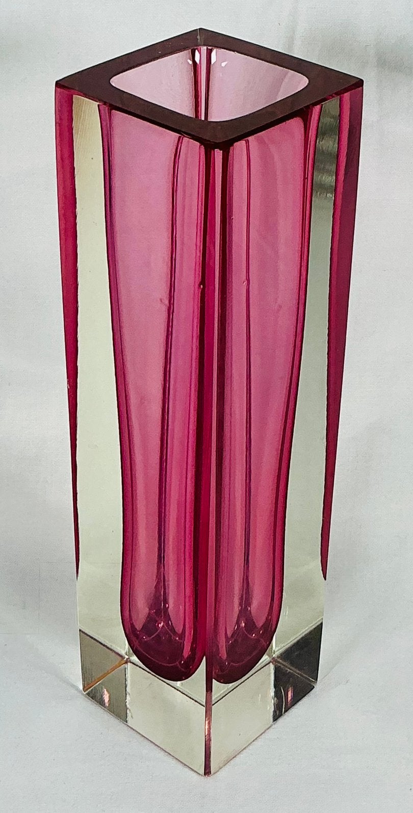 Murano Vintage design sommerso glas vaasje Flavio Poli, Verzenden