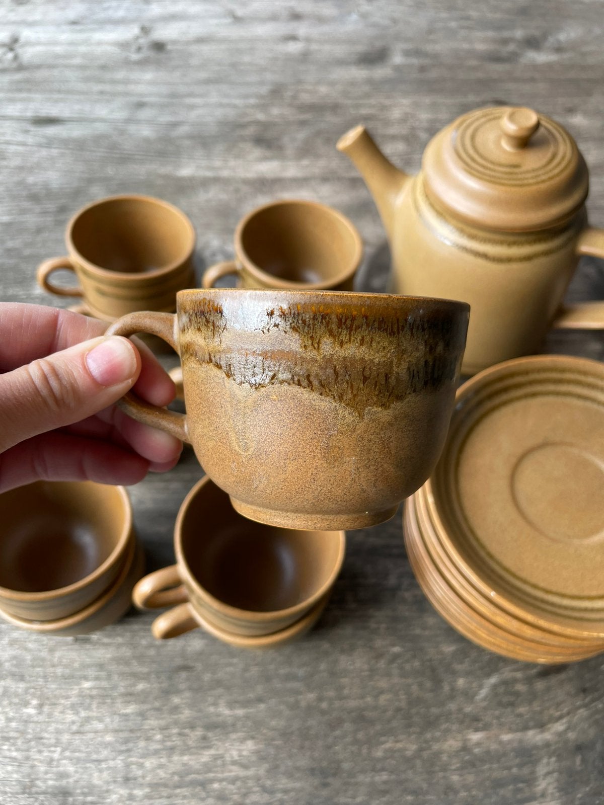 Atelier d’art de Loraine aardewerk servies frans handgemaakt, Antiek en Kunst, Antiek | Keramiek en Aardewerk, Ophalen of Verzenden