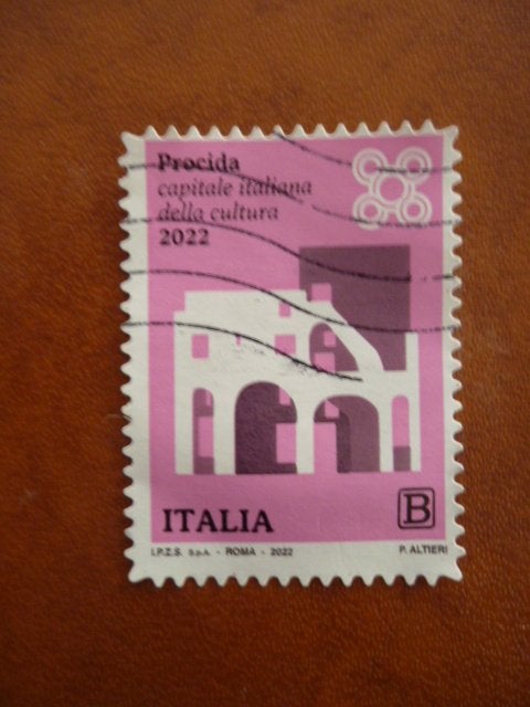 Postzegel Italie 2022 gest. Procida Capitale della cultura, Ophalen of Verzenden, Gestempeld