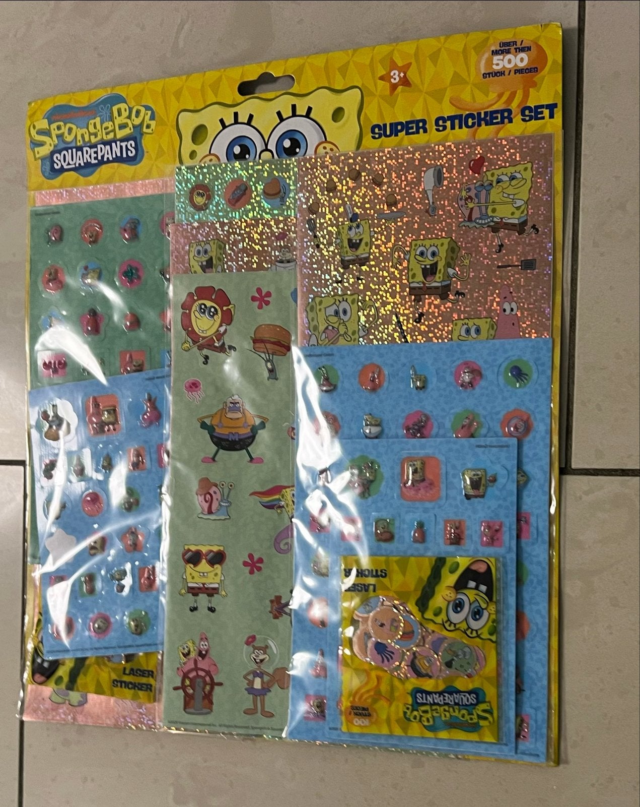 SpongeBob SquarePants Super Sticker Set ( nieuw), Ophalen of Verzenden, Nieuw