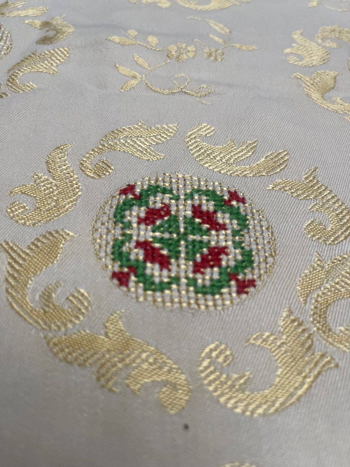 Vintage tafelkleed 83x75cm - Vlekvrij retro tafellinnen, Ophalen of Verzenden, Zo goed als nieuw, Rechthoek