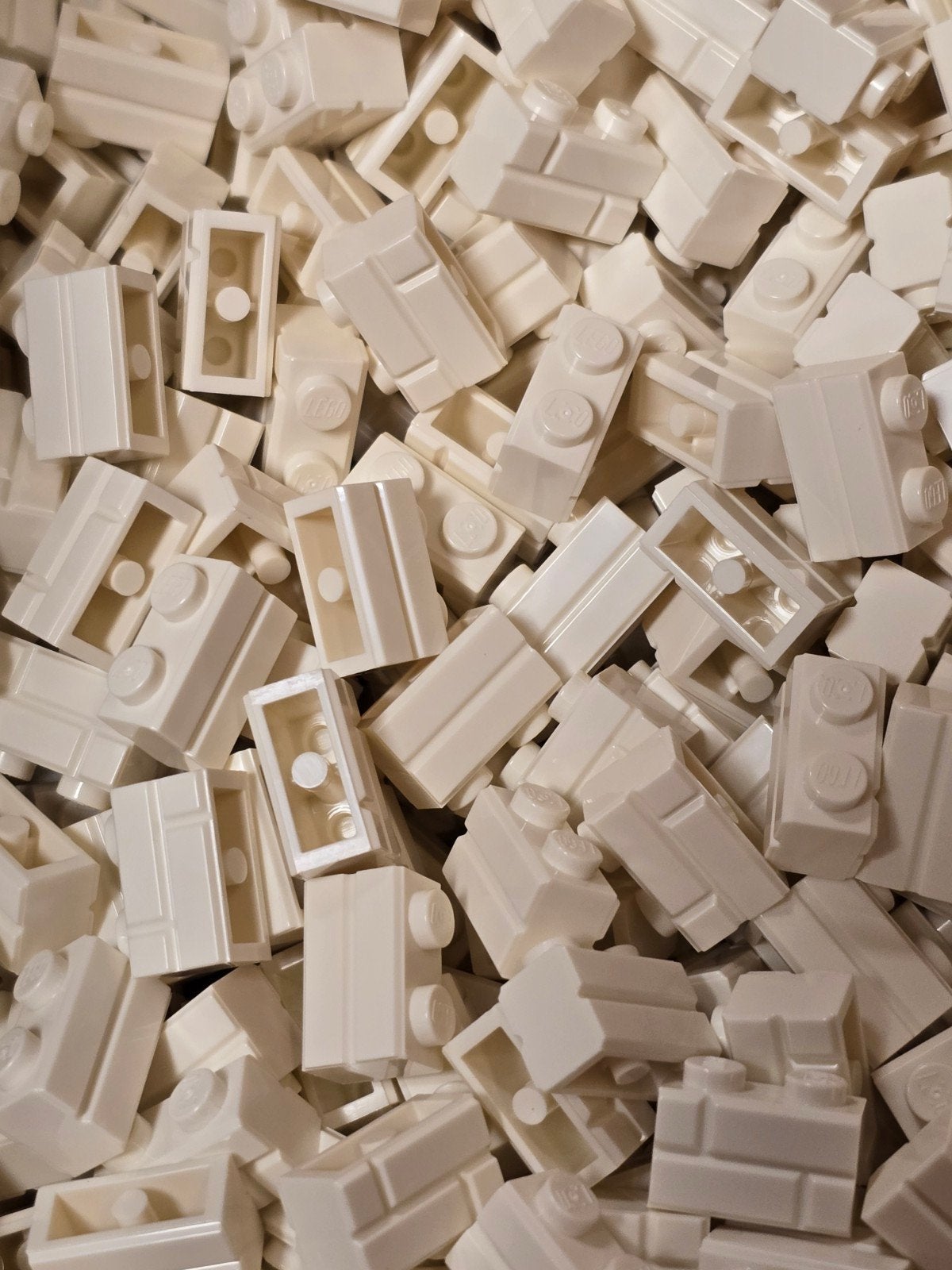 1000 nieuwe witte Lego 1x2 steenmotief stenen, Ophalen of Verzenden, Nieuw