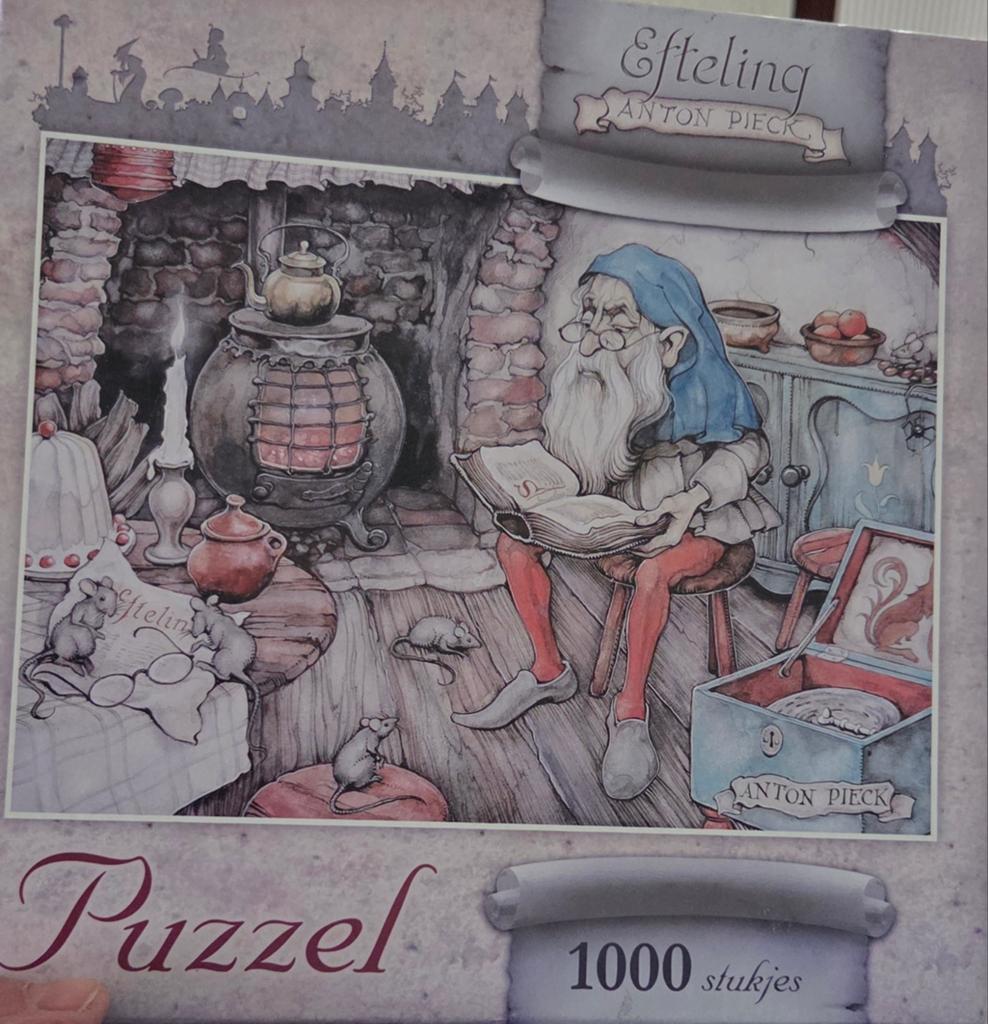 Efteling Anton Pieck Puzzel - 1000 stukjes, Hobby en Vrije tijd, Denksport en Puzzels, Ophalen, 500 t/m 1500 stukjes, Gebruikt