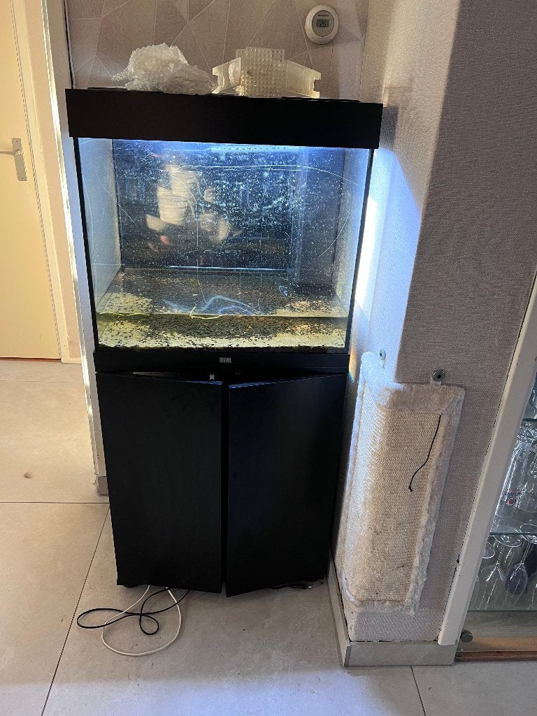 Aquarium Juwel Lido 120 led verlichting, Ophalen, Verwarming, Gebruikt, Leeg aquarium