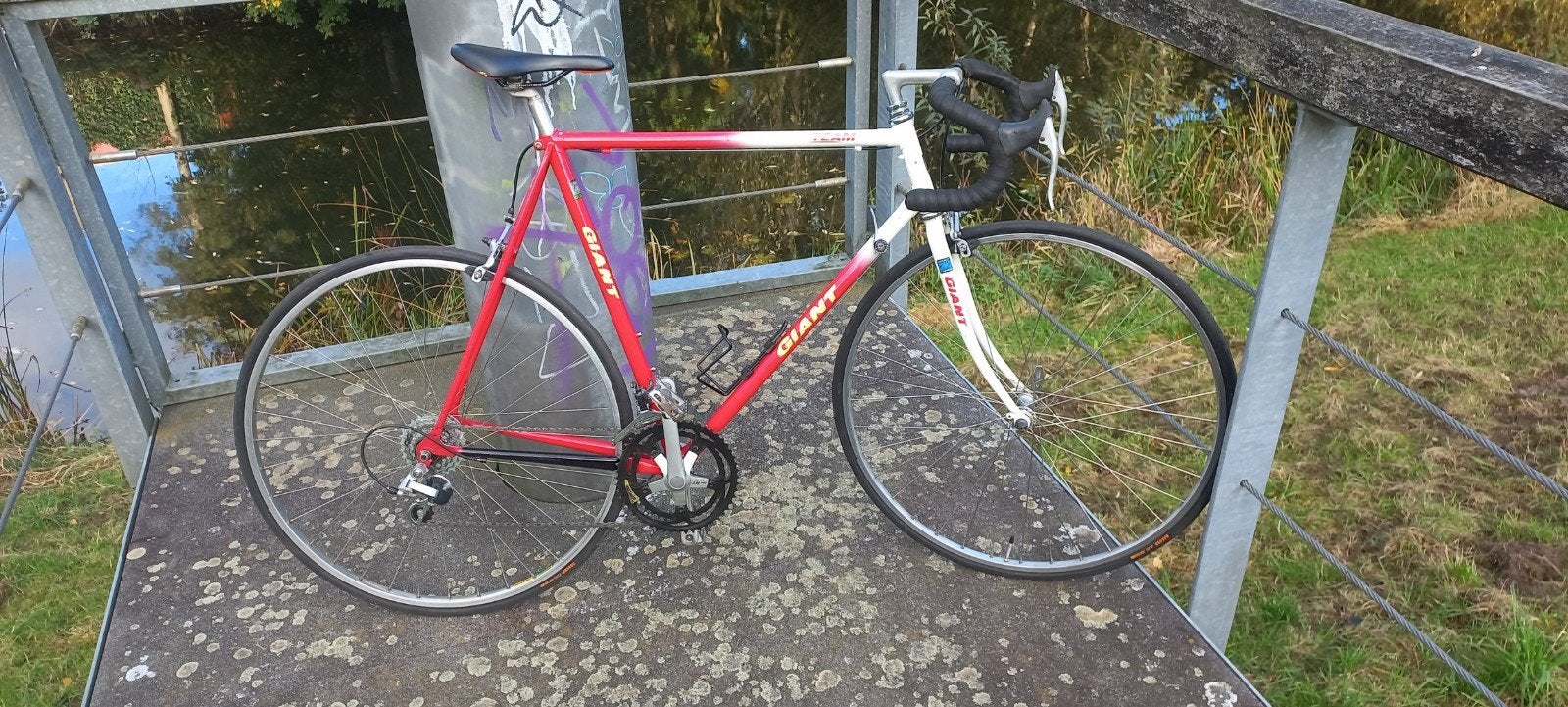 racefiets giant retro. in tostaat, Ophalen, 28 inch, Velgrem, Giant