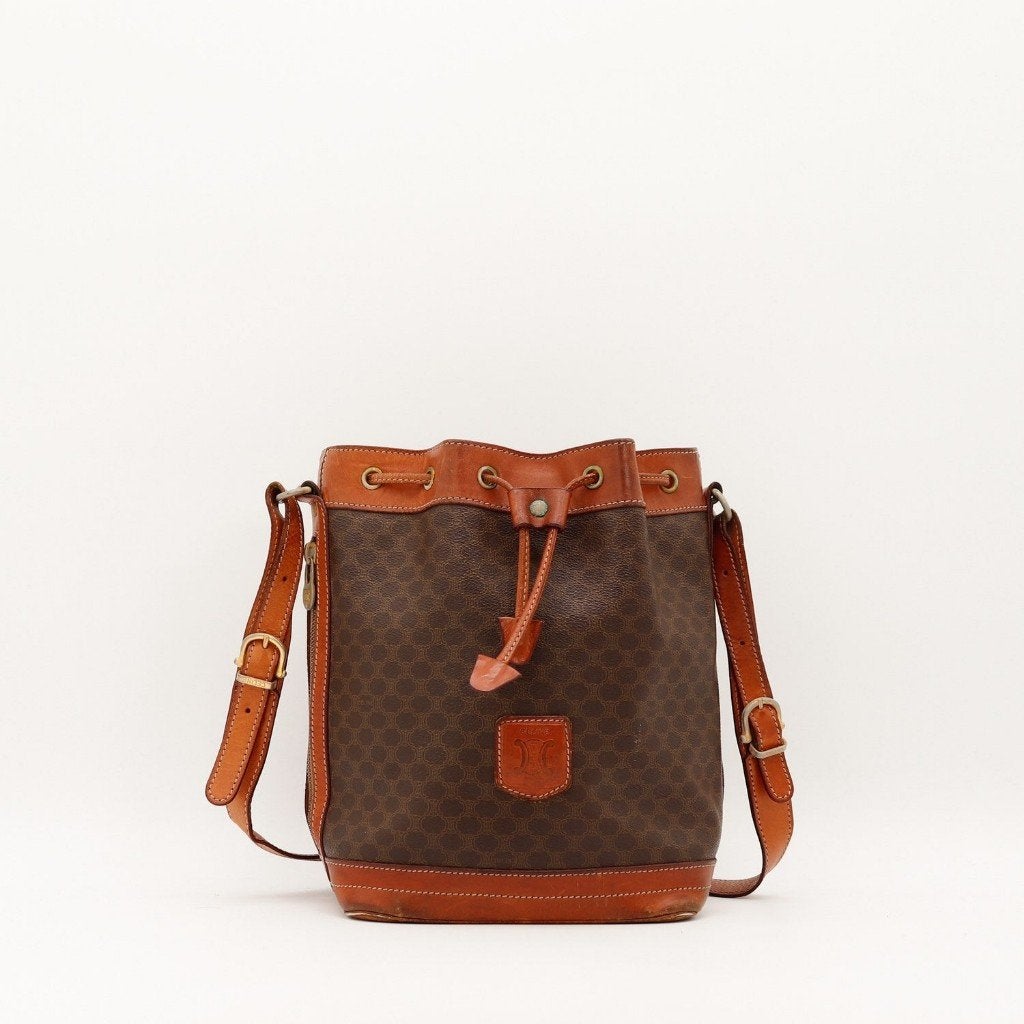 Céline Macadam Buideltas handtas, Verzenden, Gebruikt, Bruin, Handtas