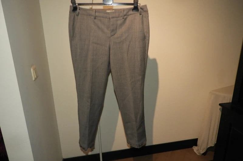 Zadig & Voltaire nette pantalon grijs ruwe franje afwerking