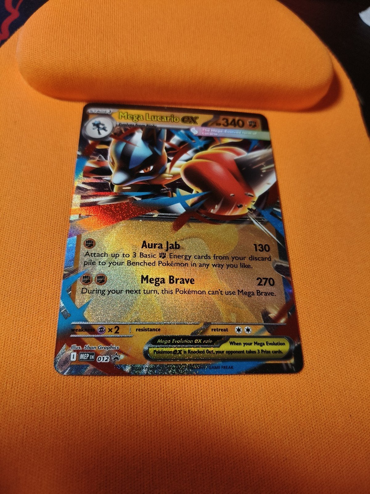 Mega Lucario ex promokaart mep 012, Ophalen of Verzenden