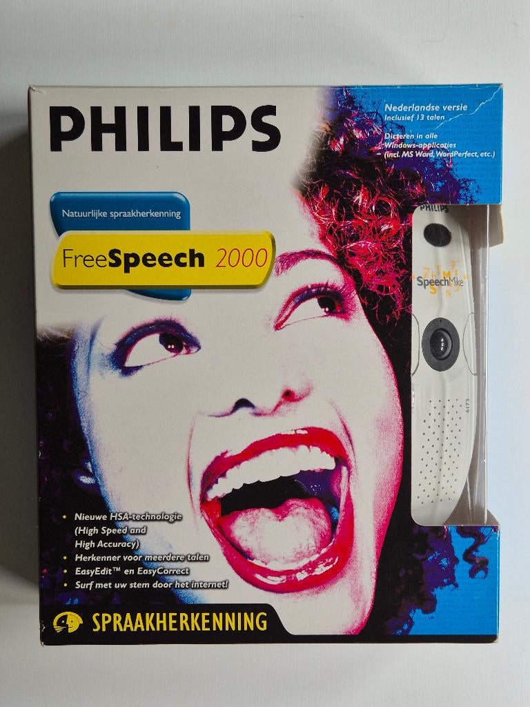 Philips FreeSpeech 2000 dicteersoftware met SpeechMike, Ophalen of Verzenden, Nieuw, Overige programma's, Windows