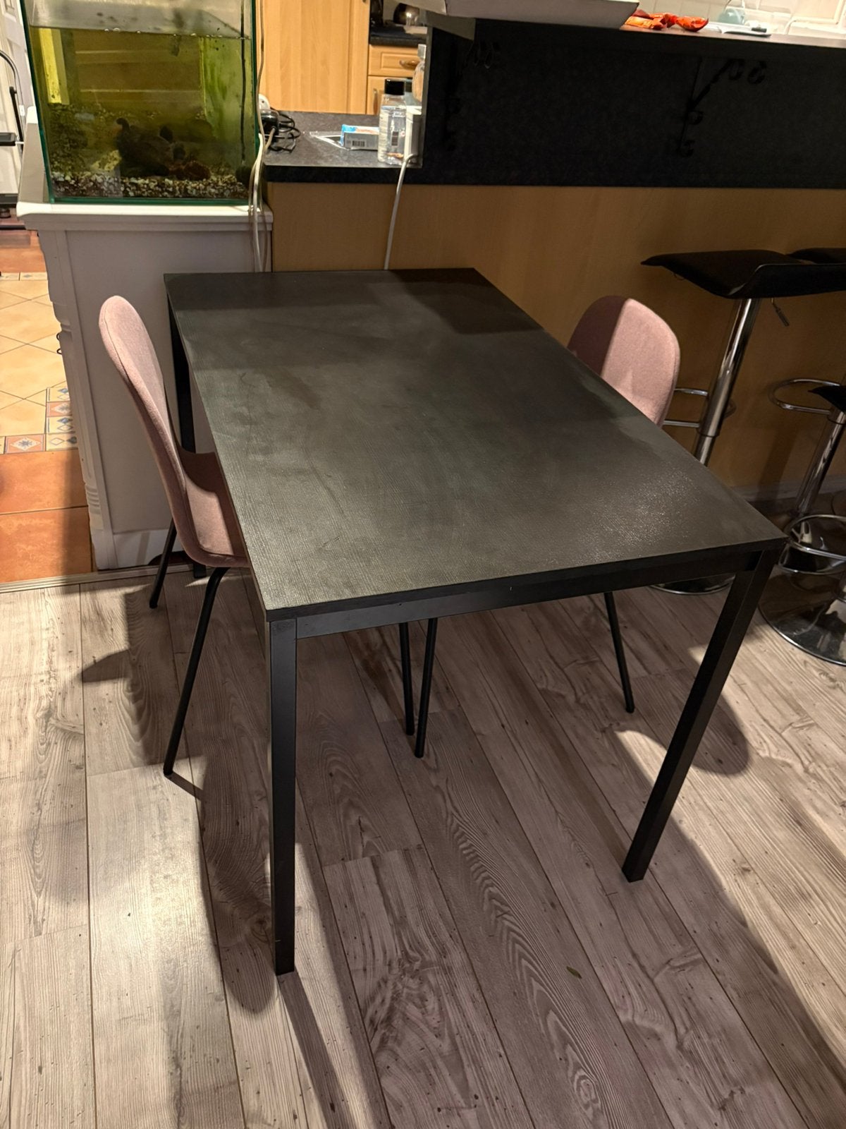 Zwarte ikea tafel 110 bij 67 cm, Ophalen, 100 tot 150 cm, 50 tot 100 cm, Zo goed als nieuw