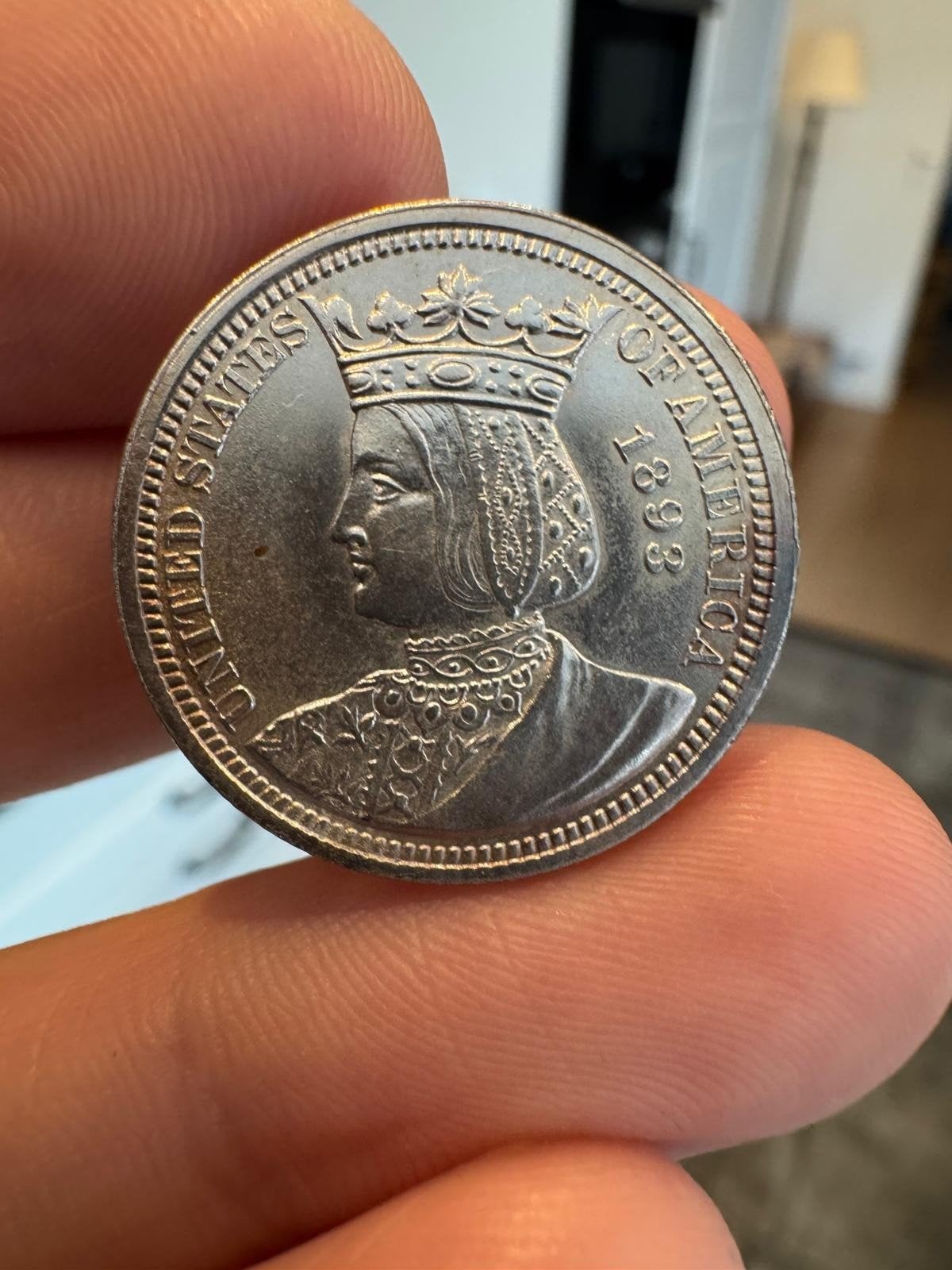 Zeer nette quarter dollar 1893 isabella, Postzegels en Munten, Munten | Amerika, Ophalen of Verzenden