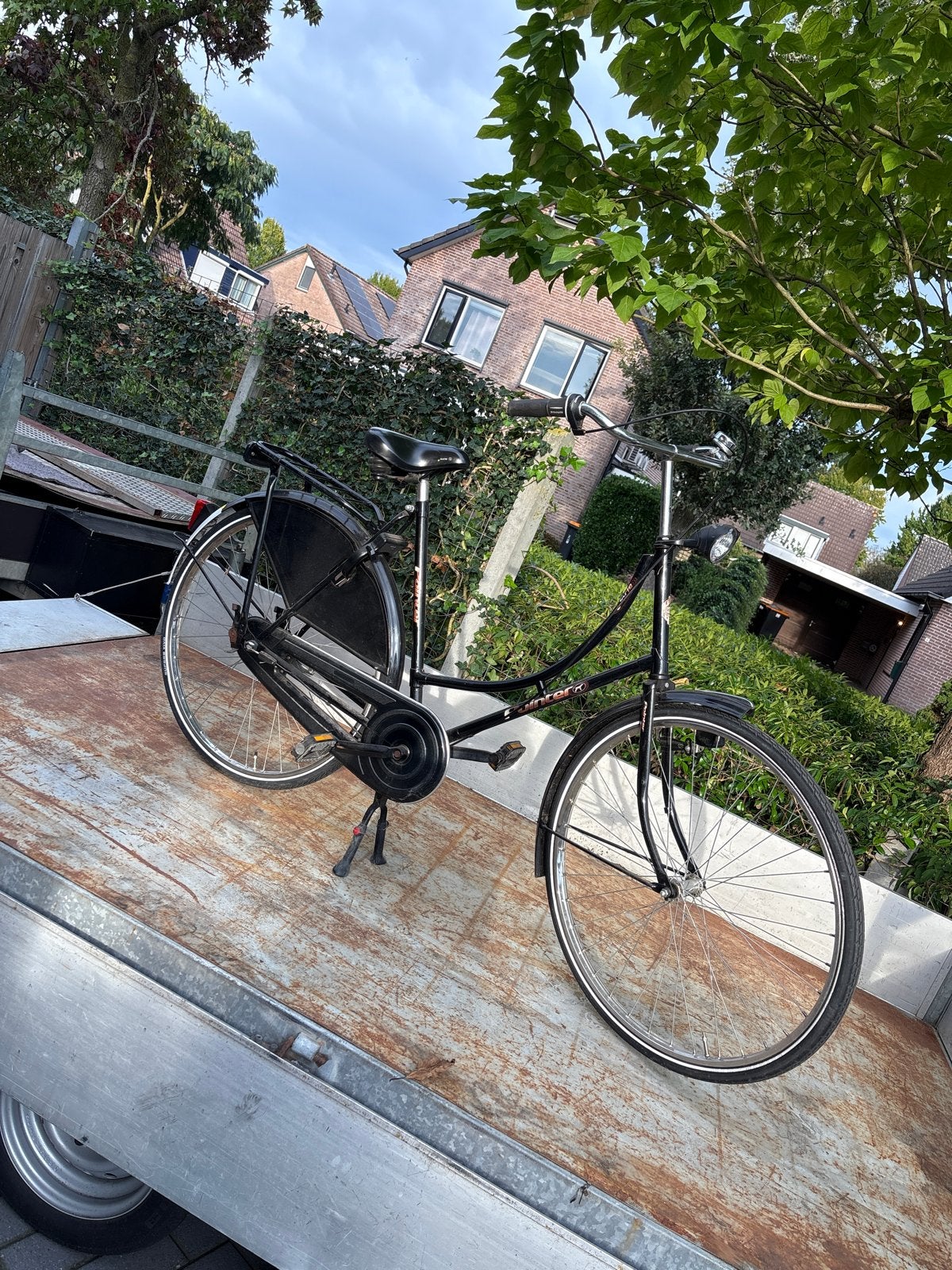 Degelijke zwarte damesfiets, Fietsen en Brommers, Terugtraprem, Versnellingen, Ophalen, Overige merken