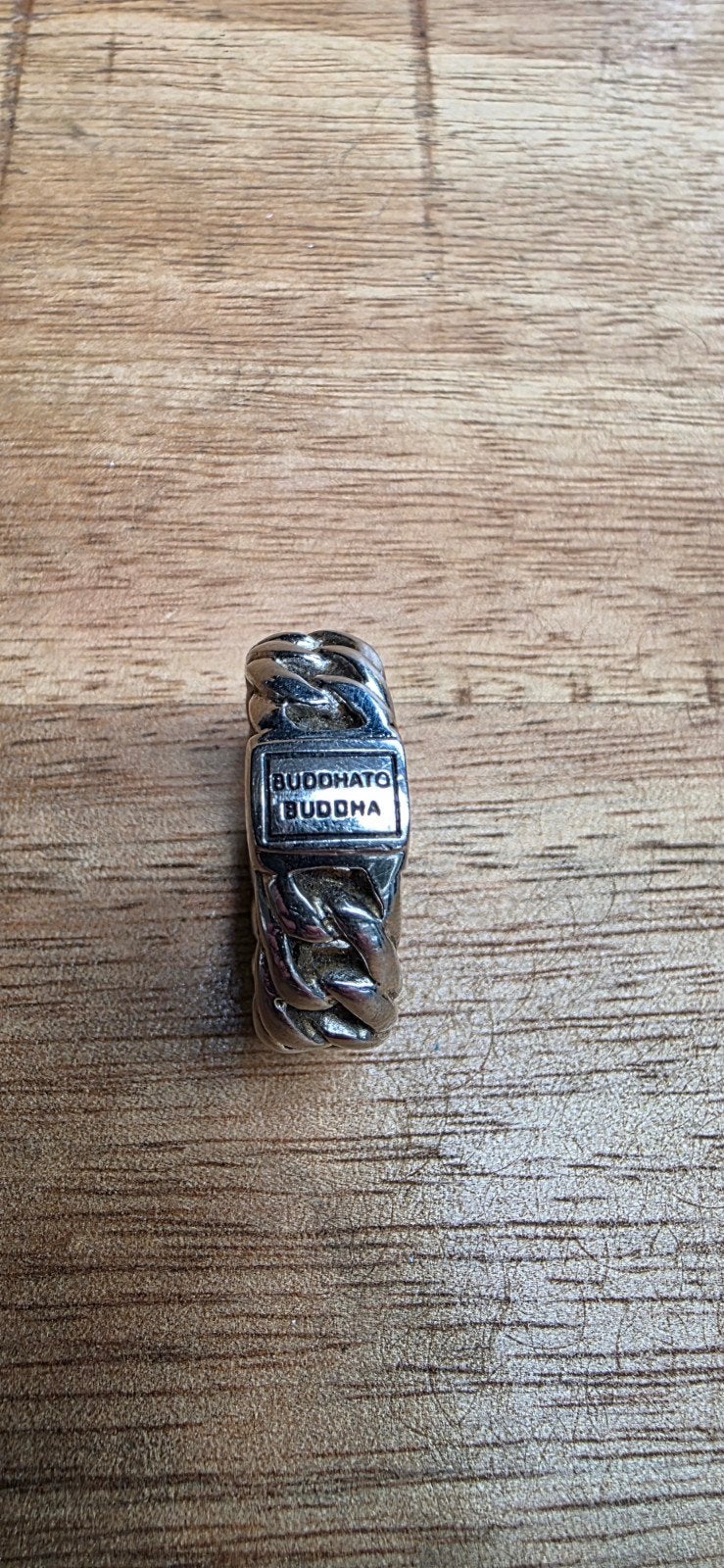 Buddha to Buddha ring zilver, Sieraden, Tassen en Uiterlijk, Ringen, Ophalen, Gebruikt, 20 of groter, Dame of Heer