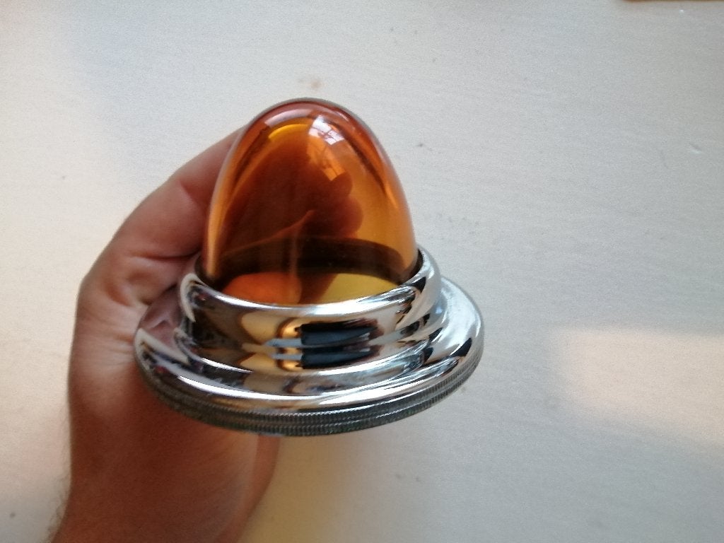 oldtimer lamp oranje glaasje, Auto-onderdelen, Vrachtwagen-onderdelen, Ophalen of Verzenden, Gebruikt, Overige merken, Verlichting