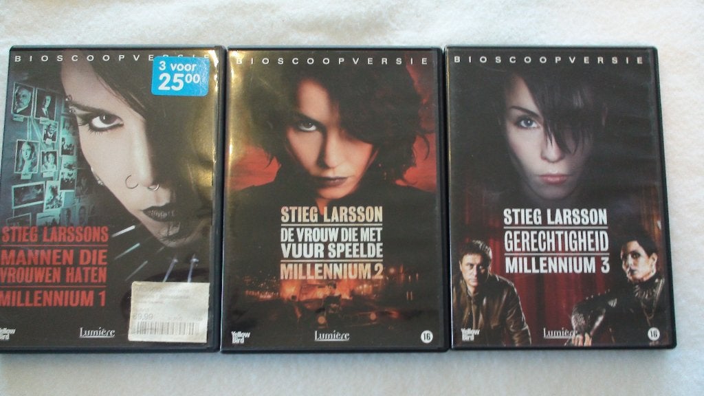 Millennium 1 2 en 3 Stieg Larssons dvd serie bioscoopversie, Cd's en Dvd's, Alle leeftijden, Ophalen of Verzenden, Zo goed als nieuw
