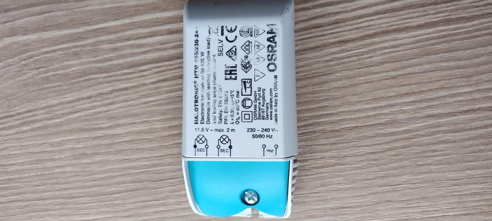 Osram HALOTRONIC HTM 105/230-24 Elektronische Trafo, Ophalen of Verzenden, Gebruikt