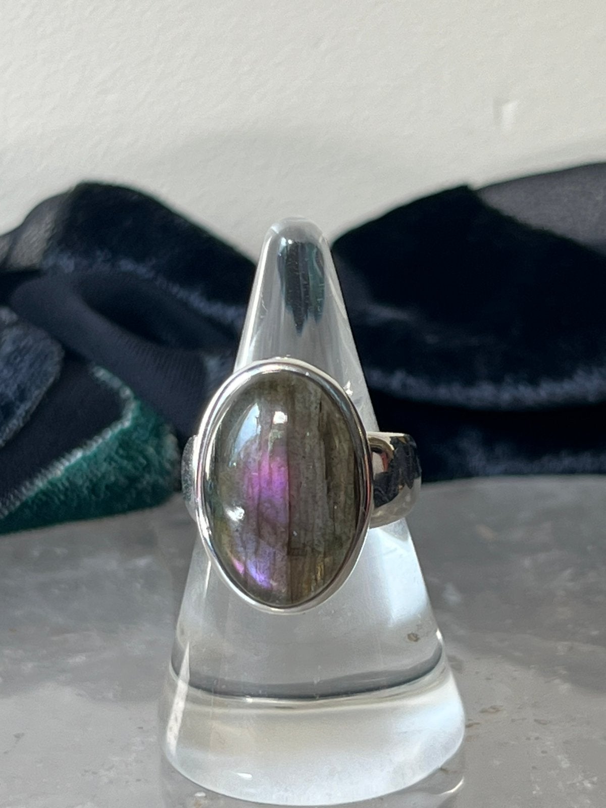 Labradoriet paars beschermt aura straling geluk intuïtie TIP, Sieraden, Tassen en Uiterlijk, Ringen, Paars, Magnolia11, Nieuw