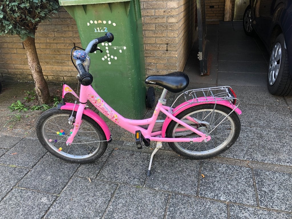 Meisjes fiets puky, Ophalen, Terugtraprem, Gebruikt, Puky