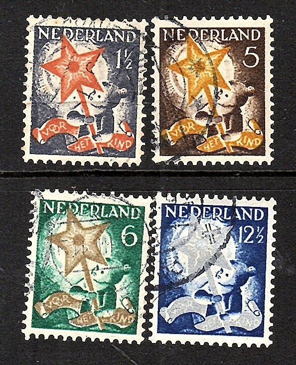959 nvph 261-264 kinderzegels 1933 gebruikt zie scan., Postzegels en Munten, Postzegels | Nederland, Ophalen of Verzenden, T/m 1940