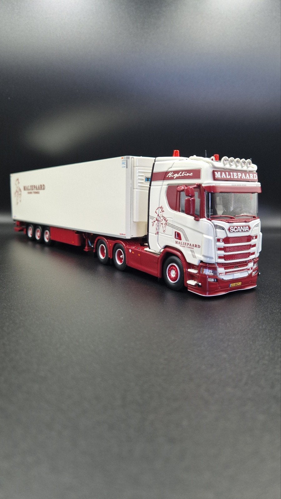 Teknk | Maliepaard - Scania, Hobby en Vrije tijd, Modelauto's | 1:50, Nieuw, Bus of Vrachtwagen, Tekno, Ophalen of Verzenden