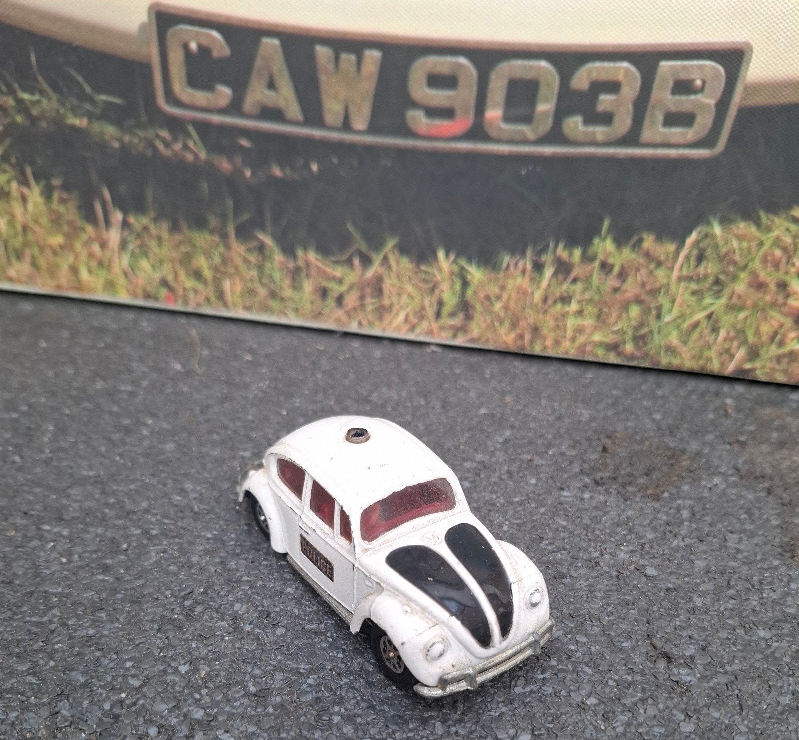 Vintage Corgi Toys Volkswagen Kever Politie 1:43, Ophalen of Verzenden, Gebruikt, Auto, Corgi