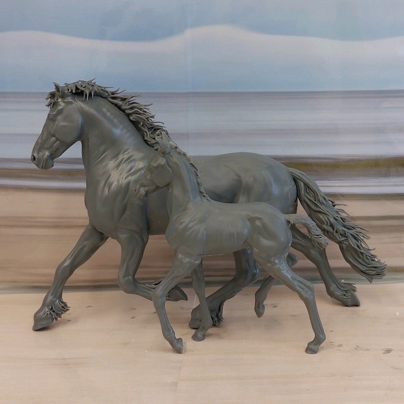 Resin Traditional model paarden., Ophalen of Verzenden, Paard, Beeldje of Figuurtje