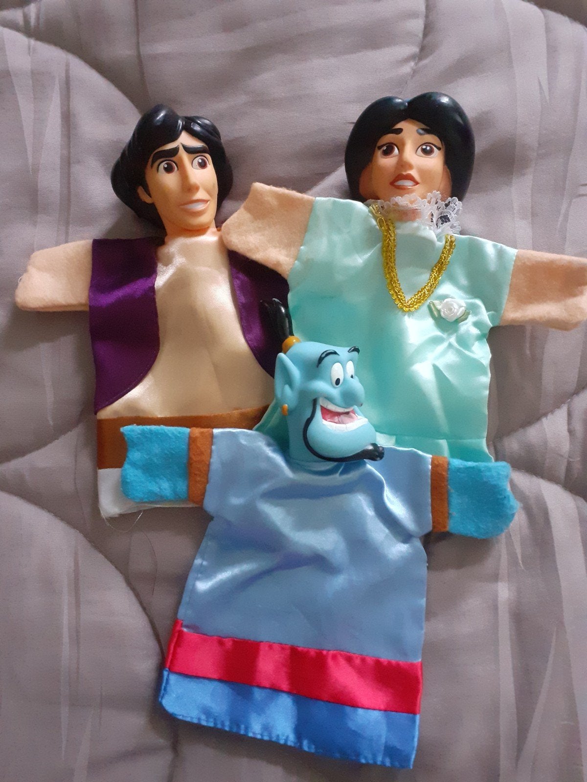 Aladdin handpoppen poppenkastpoppen Disney, Ophalen of Verzenden, Zo goed als nieuw, Pop